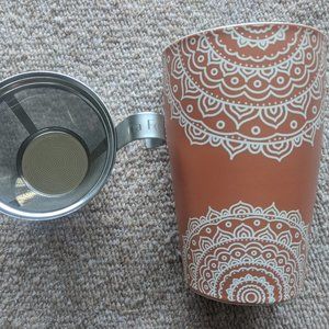 Chakra Chai Steeping Tea Cup Tumbler & Tea Infuser Strainer Brew Basket (NO LID)